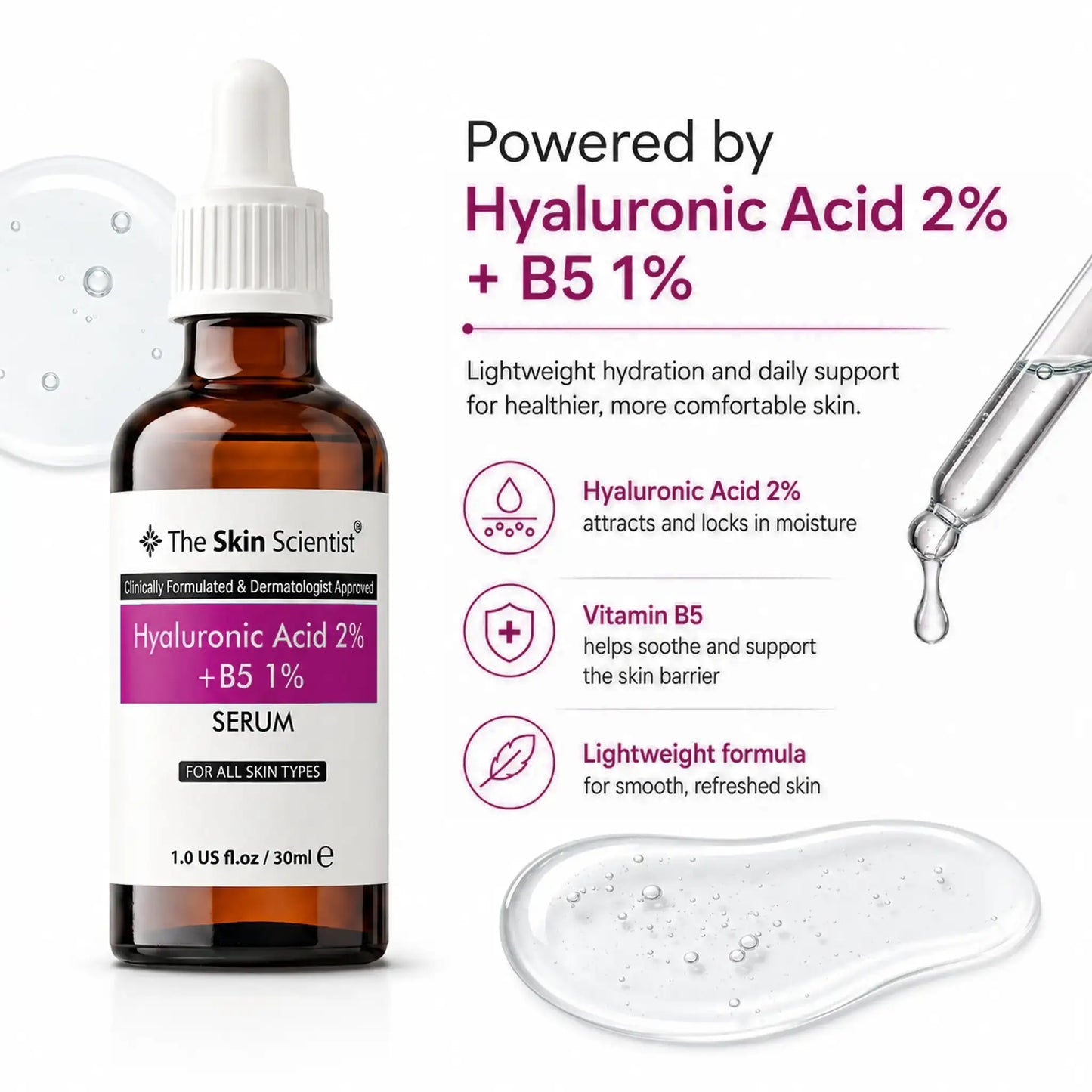Hyaluronic Acid 2% + B5 1% Serum